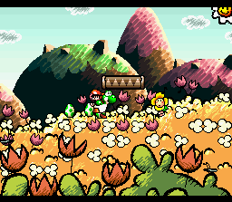 Screenshot of Super Mario World 2: Yoshi's Island