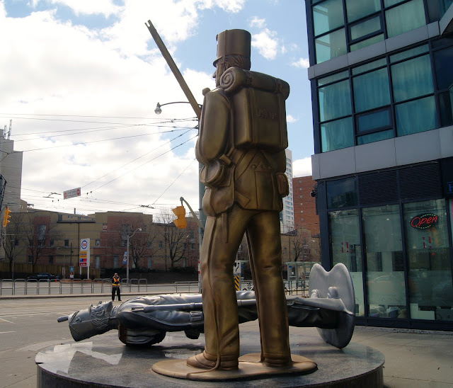 Explore, Toronto, Public, Art, Installations, Douglas Coupland, Travel, Tour, Tourist, Attractions, My City, Citylife, Culture, Artmatters, Statues, MOCCA, The Purple Scarf, Melanie.Ps, Ontario, Canada, Toy Soldiers, War of 1812, British, Fort York