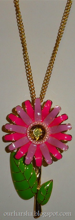 Flower pendant Necklace (1)