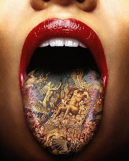 Tattoos are very Beautiful in the Tongue