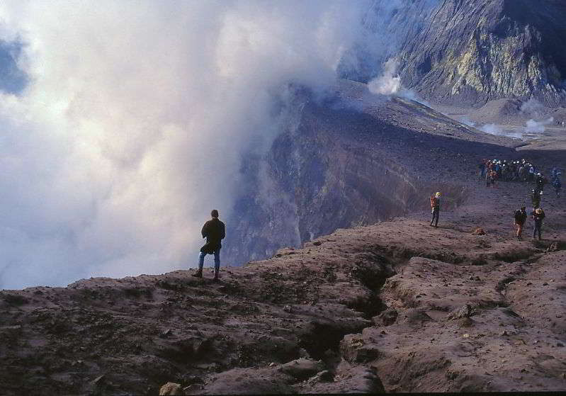 The stratovolcano in 1987