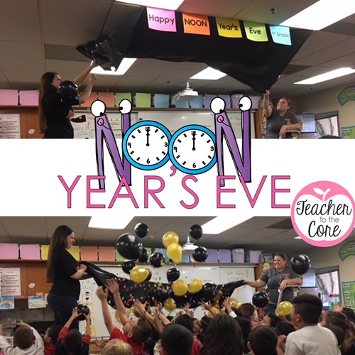 Throw a NOON Years Eve Party with these freebies and Teacher to the Core