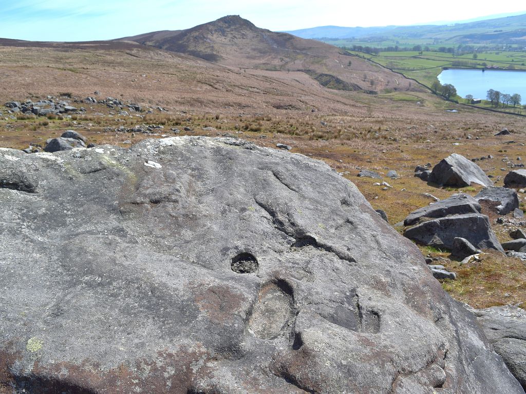 A foot shaped depression on Embsay Moor