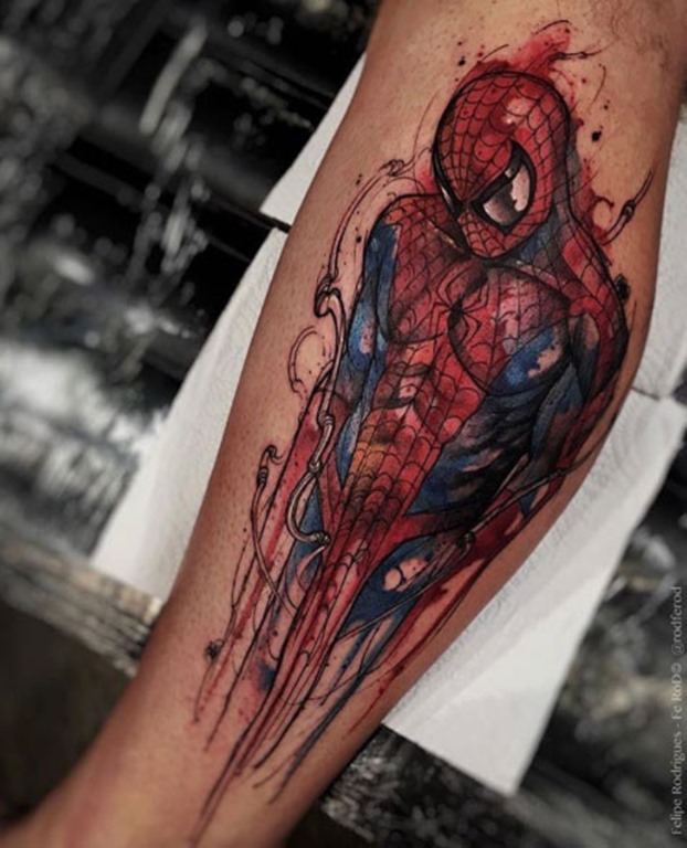 Esta aquarela super-herói Esta aquarela super-herói
