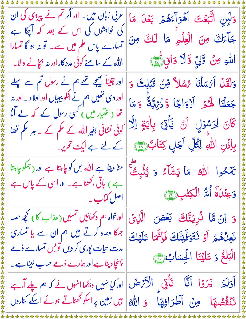 Quran,Surah Ar-R’ad with Urdu Translation,Quran with Urdu Translation,