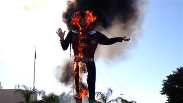 'Big Tex' burns at Texas State Fair