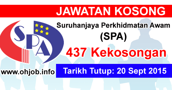Jawatan Kosong SPA, 437 Kekosongan (20 September 2015 