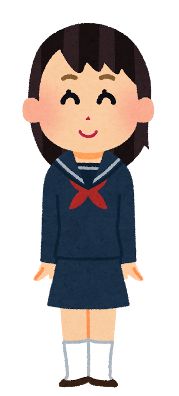 女子高校生 女子中学生のイラスト セーラー服 かわいいフリー素材集 いらすとや