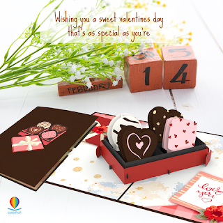 I Love You Pop Up Card - Love Chocolate