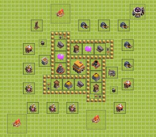 Base Clash of Clans Terbaik TH 5 Trophy