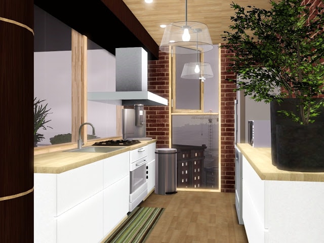 cuisine moderne Sims 3