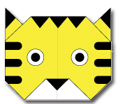 Cara Membuat Origami Wajah Harimau