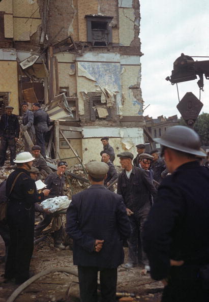 Fotografías a color de los bombardeos de Londres