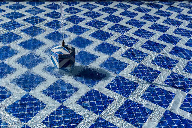 Estanque, agua y azulejos, Parque María Luisa, Sevilla