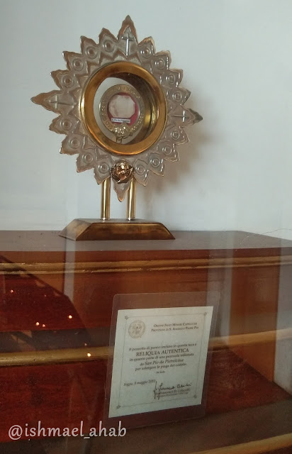 Relic of Padre Pio in St. Francis Church in Ortigas, Mandaluyong