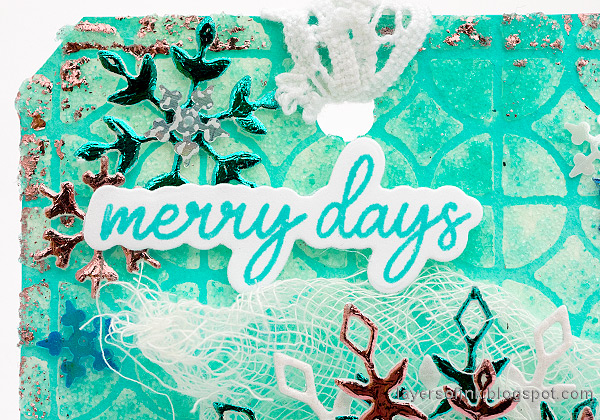 Layers of ink - Foil Snowflake Tag Tutorial by Anna-Karin Evaldsson.