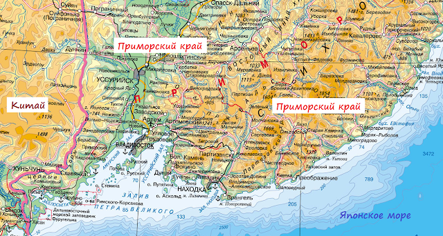 Карта Приморского края