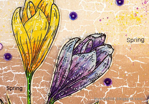 Layers of ink - Crocus Card Tutorial by Anna-Karin Evaldsson. Stamp with Simon Says Stamp Thoughtful Flowers.