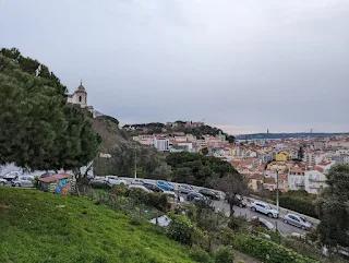 View from Miradouro dos Barros in Graça in Lisbon