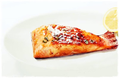 salmon glazed with chipotle honey butter