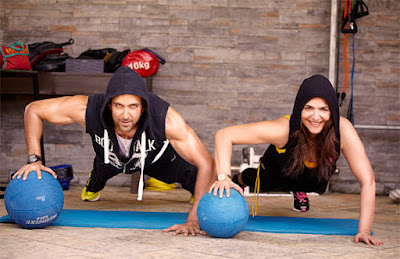 Bollywood Star Actor Hrithik Roshan In a 'Plank Workout' With His Mother, Pinky