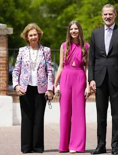 Infanta Sofia wears fuchsia jumpsuit