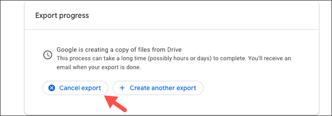 قم بإلغاء تصدير بيانات Google Drive