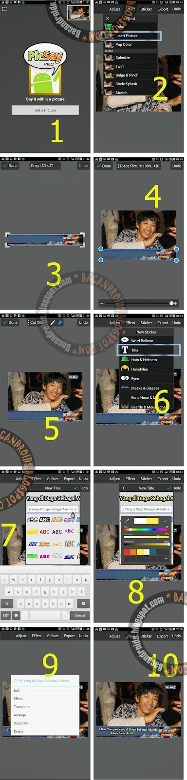 Tutoral Cara Edit Foto berita seperti ada di ON THE SPOT dengan PicSay Pro Android