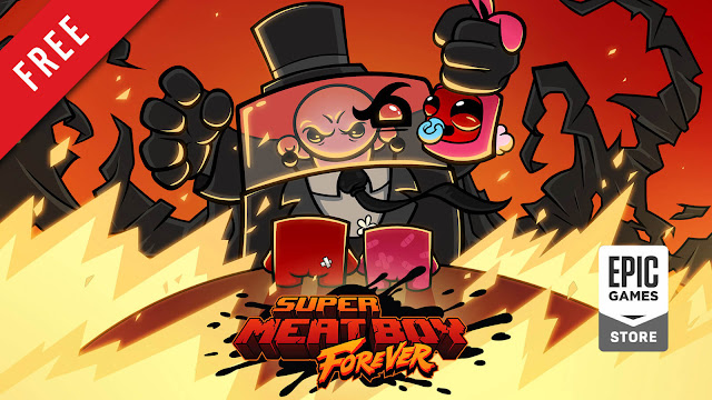 super meat boy forever free pc game epic store 2020 indie platformer team meat