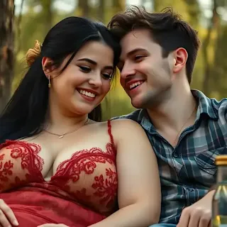 Couple relaxing in nature, embracing a digital detox for a healthier relationship.