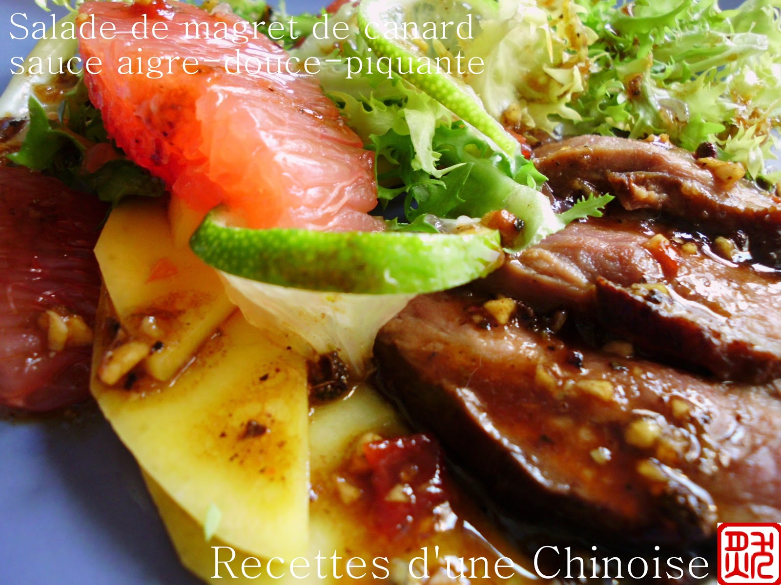 Recettes D Une Chinoise Salade Et Magret De Canard Grille Sauce