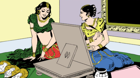 Usha and apsara Chitralekha