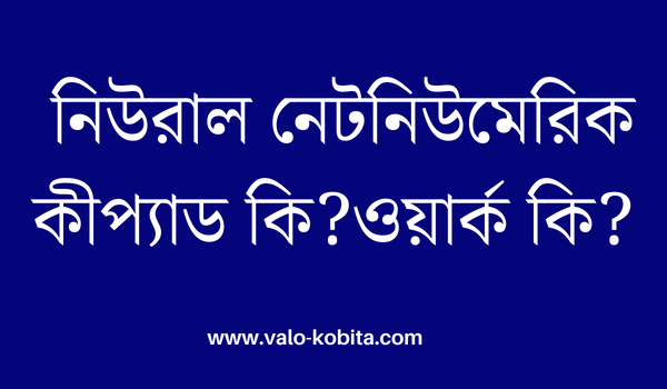 নিউরাল নেটনিউমেরিক কীপ্যাড কি?ওয়ার্ক কি?