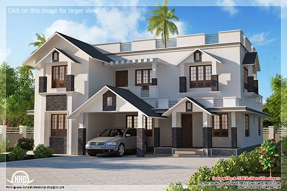 sloping roof home design