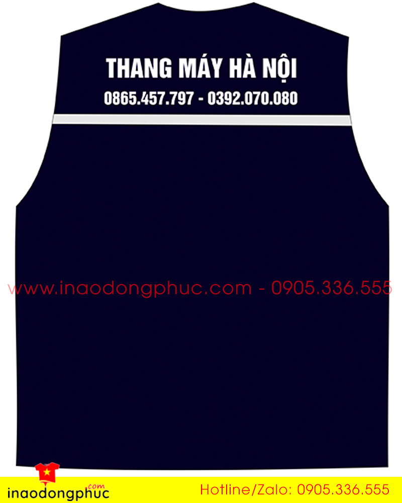 In áo gile Thang máy Hà Nội HEC