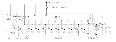 Relay Circuit 9 Second LED Timer