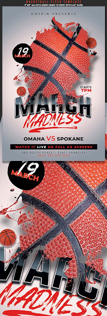  Basketball March Madness Flyer Template
