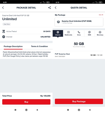 Kuota Surprise Deal Unlimite Telkomsel FUP 50GB Rp 100 Ribu
