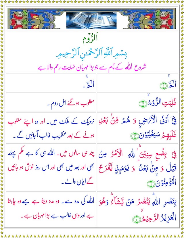 Surah Ar-Rum with Urdu Translation