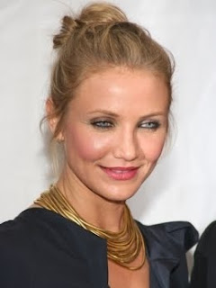 Cameron diaz hairstyles - loose bun hairstyle