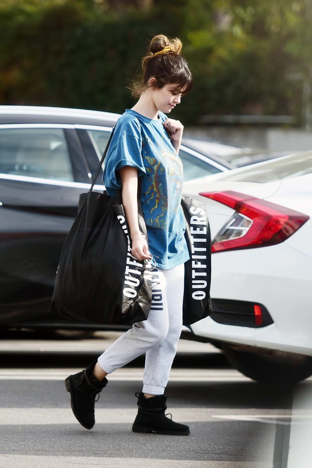 Selena Gomez female celebrity high street style fashion photo