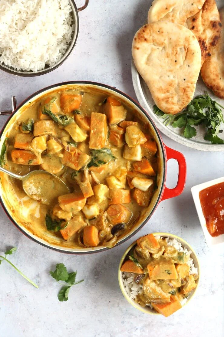 Halloumi and Sweet Potato Curry