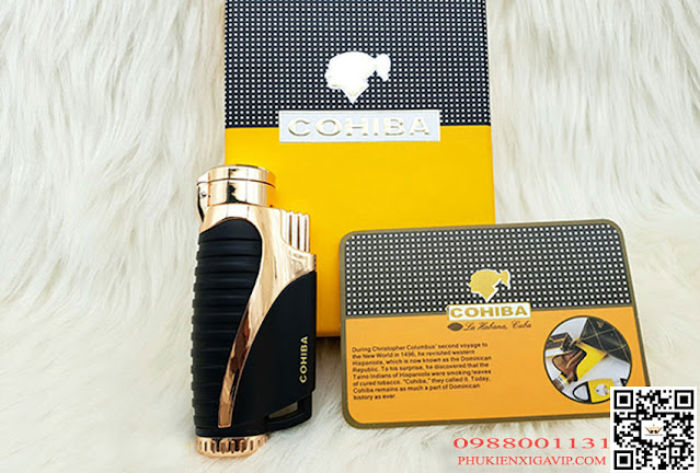 Bật lửa xì gà Cohiba 3 tia cob399 giá rẻ