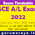 Exam Time Table : GCE A/L 2022