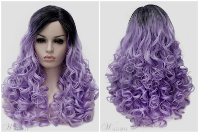  Cosplay Curly Synthetic Hair Capless Wig 24 Inches
