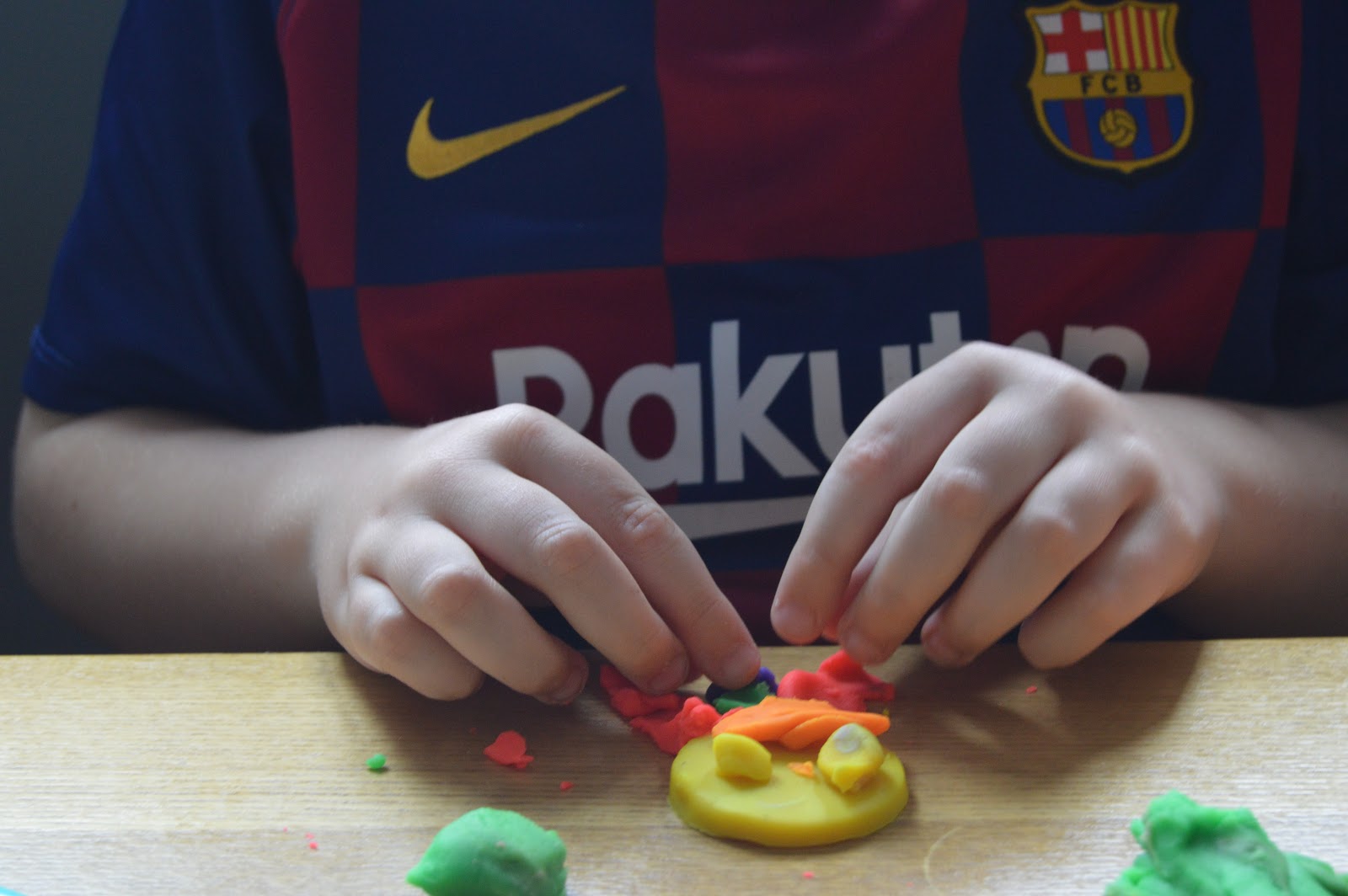 playing with playdough