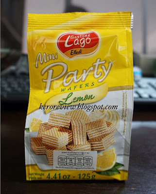 รีวิว กัสโตน ลาโก้ เวเฟอร์สอดไส้ครีมรสเลมอน (CR) Review Mini Party wafers Lemon, Gastone Lago Brand.