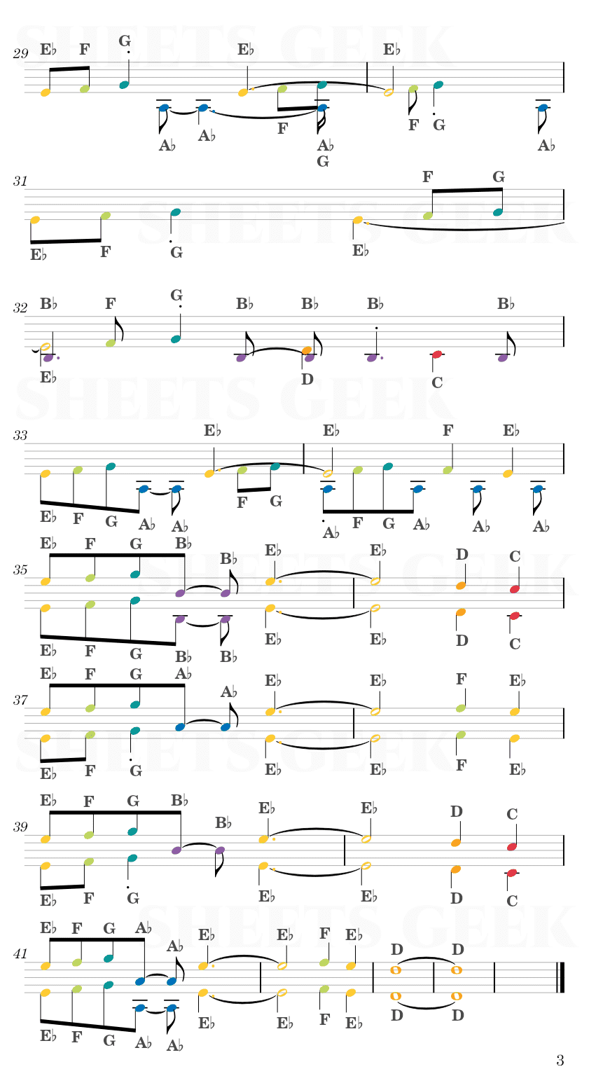 Infinite Amethyst - Lena Raine (Minecraft 1.18 Caves & Cliffs) Easy Sheet Music Free for piano, keyboard, flute, violin, sax, cello page 3