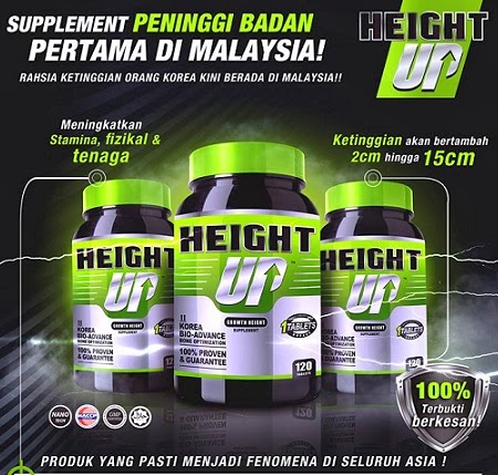 Kesihatan: HEIGHT UP : SUPPLEMENT UNTUK TINGGI PERTAMA DI MALAYSIA 