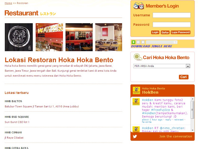Welcome: Bedah Website Hoka Hoka Bento